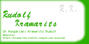 rudolf kramarits business card